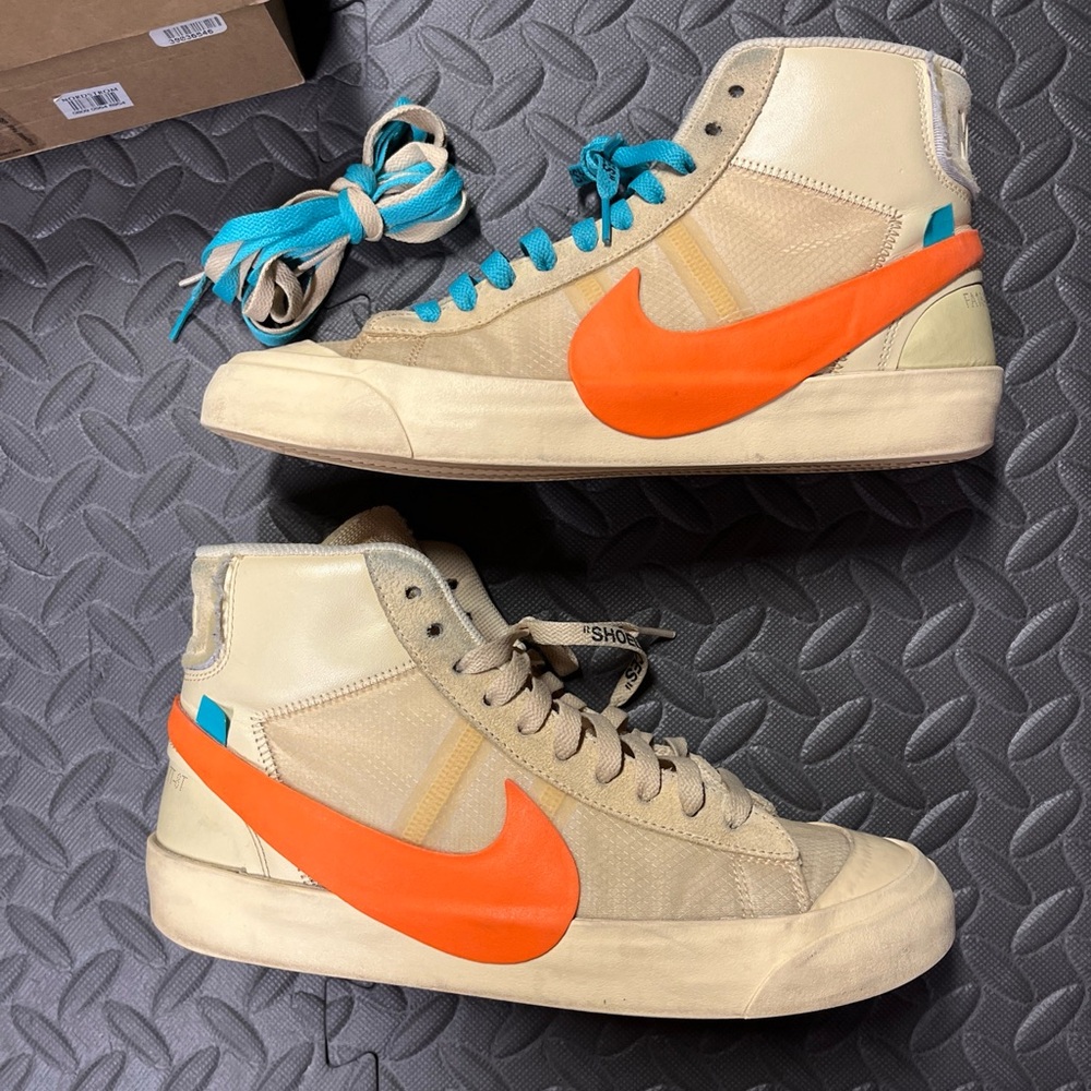 Size 8.5 - Nike Blazer Mid x OFF-WHITE All Hallows Eve 2018 USED EX AA38… - Picture 2 of 15
